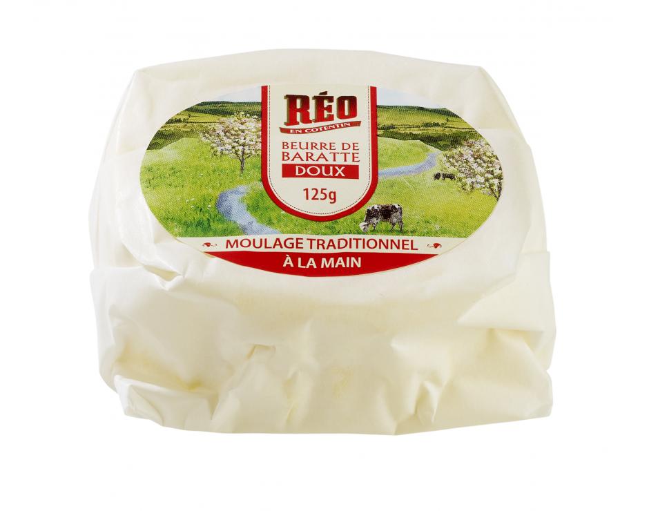 REO Beurre de baratte doux moulé main 125g Normandie Manche Lessay